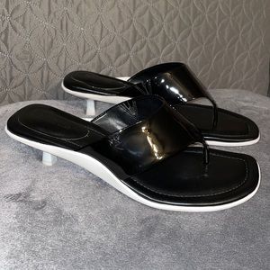 Michael Kors Patent Leather Sandal Kitten Heel Shoe